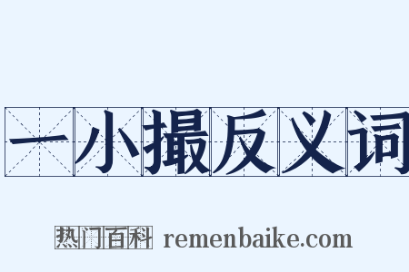 一小撮反义词是什么意思的图片